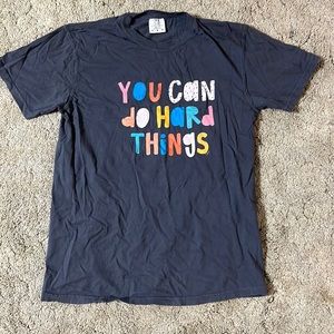 Navy Graphic Tee - 'You Can Do Hard Things'